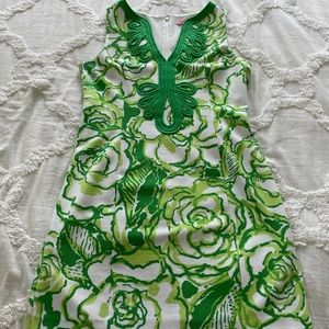 Lilly Pulitzer Green and White Floral Dress